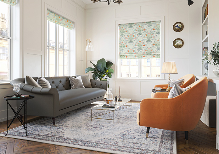 Cotswold Faux Silk, Persimmon - Roman Blind - Image 6
